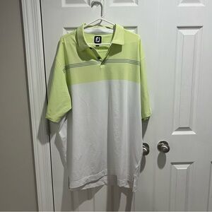 3/$30 Men's Lime and White Polo Golf Shirt